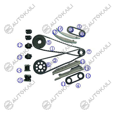 Plastic PA66 / PA46 Timing Chain Kit Voor Ford Mustang 281Cu. V8 GAS DOHC Benzine 4.6L 98-99
