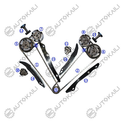 Timing Chain Kit voor Ford 302CU. IN. V8 GAS DOHC Petrol Coyote 5.0L 13-15