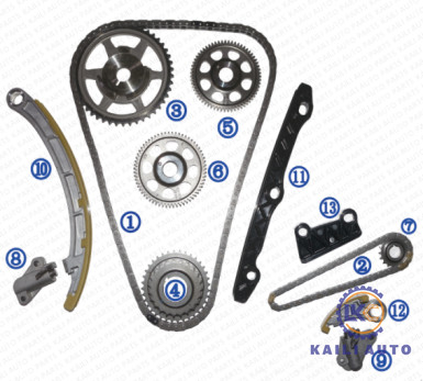 Timingsketen uitrusting voor OVEREENSTEMMING IX OVEREENSTEMMINGSeuro IX motor I-DETC 2,2 07-14 13441-RL0-G01 58L van HONDA CRV mk