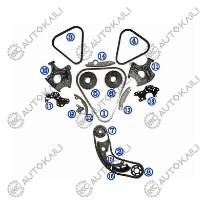 Timing Chain Kit voor AUDI/VW AUDI A6 4F2,C6 2.4 2393CC 133KW 177PS 2004.5-2008.10 06E109229F 106L
