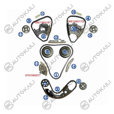 Timing Chain Kit voor AUDI / VW S5 8F7 CAKA 245KW 3.0T 08-11 06E109465BC 108L