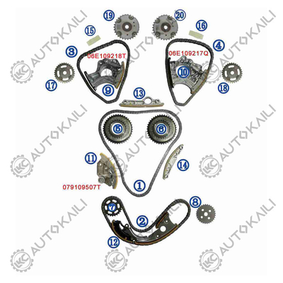 Timing Chain Kit voor AUDI / VW S5 8F7 CAKA 245KW 3.0T 08-11 06E109465BC 108L