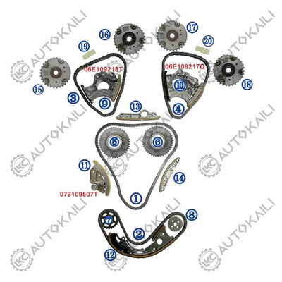 Timing Chain Kit Voor AUDI / VW A8 4E8 BDX 154KW 2.8FSI 07-10 06E109465BC 108L