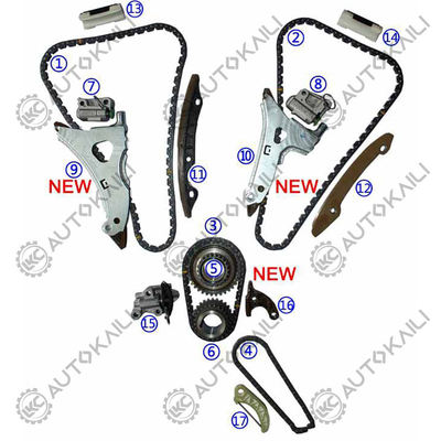 Timing Chain Kit Voor Mercedes-Benz C-Klasse W205/A205 M276 3.0T 10-12 A2760500817 8*120L