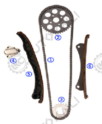 Tijdketen voor IDEA 1.3 D Multijet 199 A3.000 1248CC 05.10 LINEA (323) 1.3 D Multijet 199 A3.000 1248CC 07.6 PALIO (178BX) 1.3 JTD Multijet 188 A9.000 1248CC 03.6- PUNTO / GRANDE PUNTO (199)