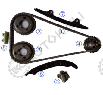Tijdketen voor transit 2.2 (SINGLE) MK7 2006- TDCI DURATORQ TRANSIT 2.2 TDCi P8FA/P8FB 06.4-11.9 TRANSIT 2.2 TDCi PGFA/PGFB 07.10- TRANSIT 2.2 TDCi QVFA/QWFA 06.4-11.9 TRANSIT 2.2 TDCi SRFA