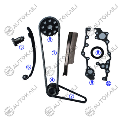 Plastic PA66 / PA46 Timing Chain Kit voor 2TZ-FE OLD 100% professionele test