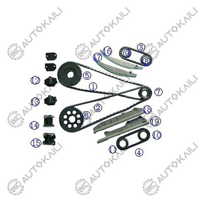 Plastic PA66 / PA46 Timing Chain Kit Voor Ford Mustang 281Cu. V8 GAS DOHC Benzine 4.6L 01-02