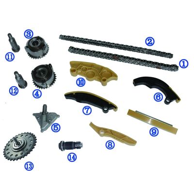 Kunststof PA66 / PA46 distributiekettingkit voor Ranger Rover Evoque Benzine PT204 2.0T 17-18