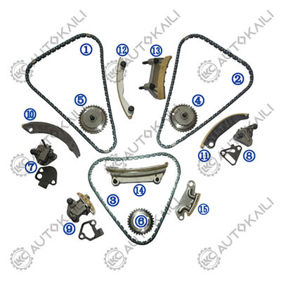 Plastic PA66 / PA46 Timing Chain Kit Voor 9-3 YS3F Turbo V6 Benzine B284L / B284R 2.8L 06-09