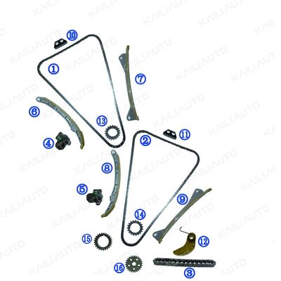 Plastic PA66 / PA46 Timing Chain Kit voor Genesis G6DJ 3.8L 15-17
