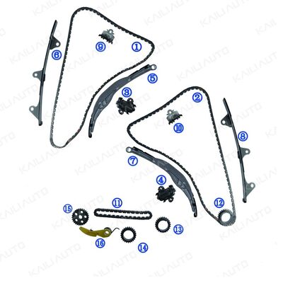 Plastic PA66 / PA46 Timing Chain Kit For Kia Carnival EX, LX, SX, SX Prestige 3.5L G6DT V6 22-25