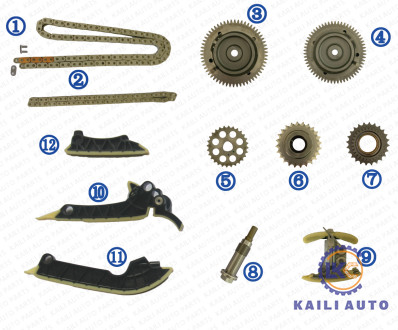 Timingsketen uitrusting voor BENZ e-KLASSE 2.0L 150HP/194HP DIESEL OM654.920 10-16/10-17 A0019930576 102L A0009936000 62L