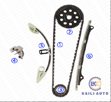 Timingsketen uitrusting voor de Burgerhybird Motor L13A1 1.3L 14401-pwa-004 9*126L 14211-pwa-000 van HONDA JAZZ MK2