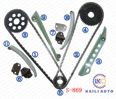 Timingsketen uitrusting voor FORD e-150 F-150 Expeditieontdekkingsreiziger Crown Victoria F3LY6268A 8*116L F6AZ6L266CA