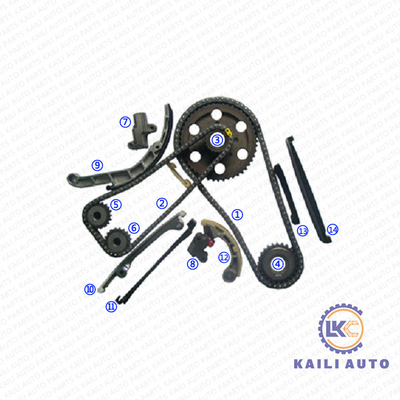 De Timingsketen van bestelwagenpickupiii YD25 Nissan Navara D22 Dubbele Ketting 13028-AD202 2*94L 13070-BN310