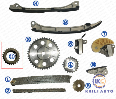 Timingsketen uitrusting voor MAZDA CX-5 KE 6 stufenheck GJ.GH 6 Kombi GJ.GH 2,2 D AWD 12-18 SH02-12-201 108L SH01-14-151 58L