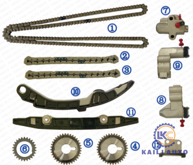 De Keten Kit For NISSAN TEANA J32 J31 2.3L 2.5L 3.5L 13028-JK00A 11*196L 13028-AL510 9*66L van de motorvq25de Timing