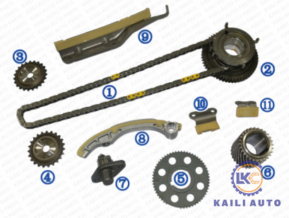 Timingsketen uitrusting voor MITSUBISHI Pajero IV V80 V90 IV VAN V8_W V9_W motor 4M41NEW 3,2 Di-D4 4WD 10-17 ME192230 110L
