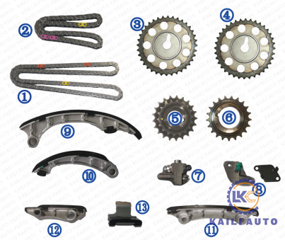 De Timingsketen Kit For TOYOTA FORTUNER HILUX INNOVA 13507-0E010 116L 13550-0E010 van 1GD 2GD 2.8T