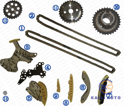 Timingsketen uitrusting voor VW-GAS 06-08 07K109120A 94L 07K109231A 84L van Keverjetta rabbit 2.5L S L5