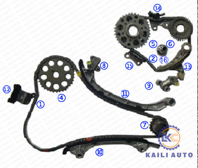 TOYOTA 4RUNNER Tacoma 2,7 VVT-Timingsketen 13506-75050 124L 13540-75030