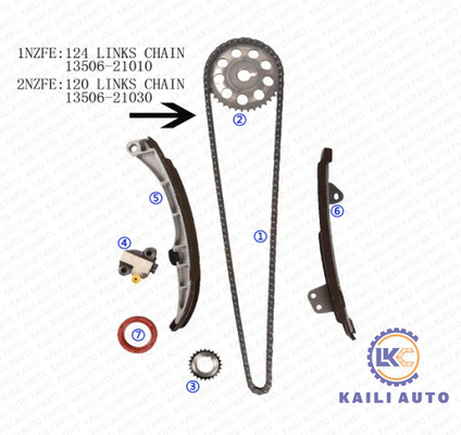 Van de Timingsriem 13506-21010 124L van TOYOTA COROLLA de Veranderlijke Keten van de Motortiming 13540-21010